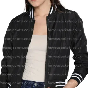 Black Bomber Jacket Womens
