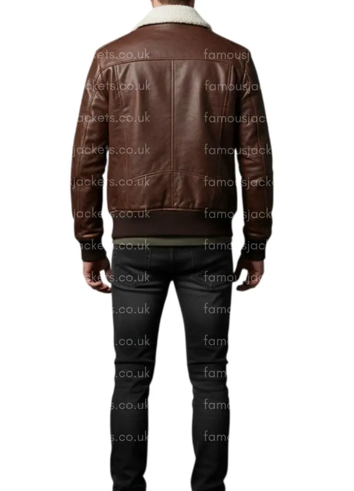 vintage-brown-shearling-jacket - Famous Jackets